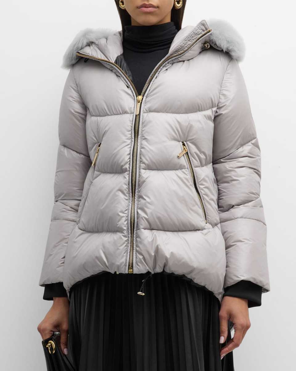 Apres-Ski Puffer Jacket With Detachable Toscana Lamb Shearling Hood Tri