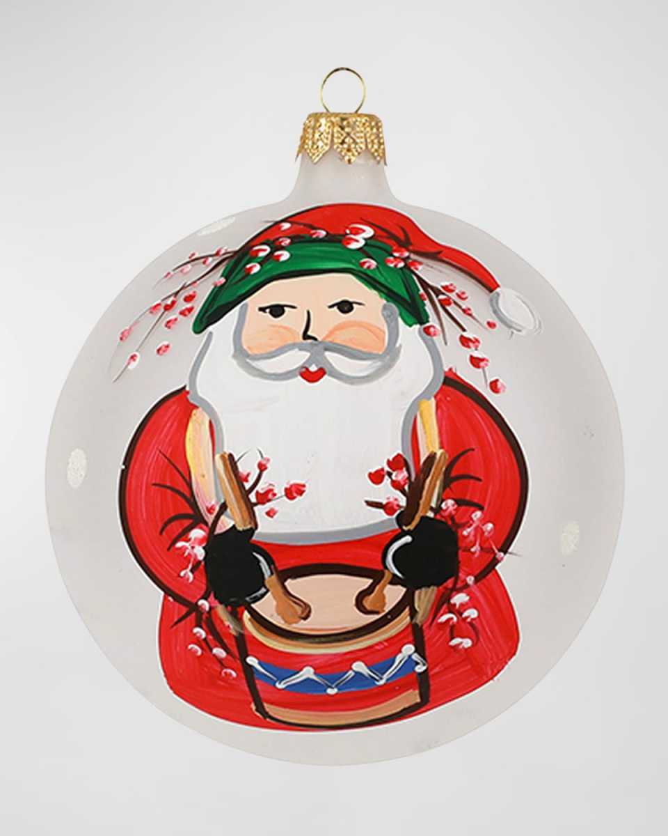 Old St. Nick Drum Christmas Ornament