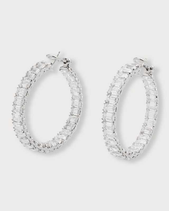 Cubic Zirconia Hoop Earrings