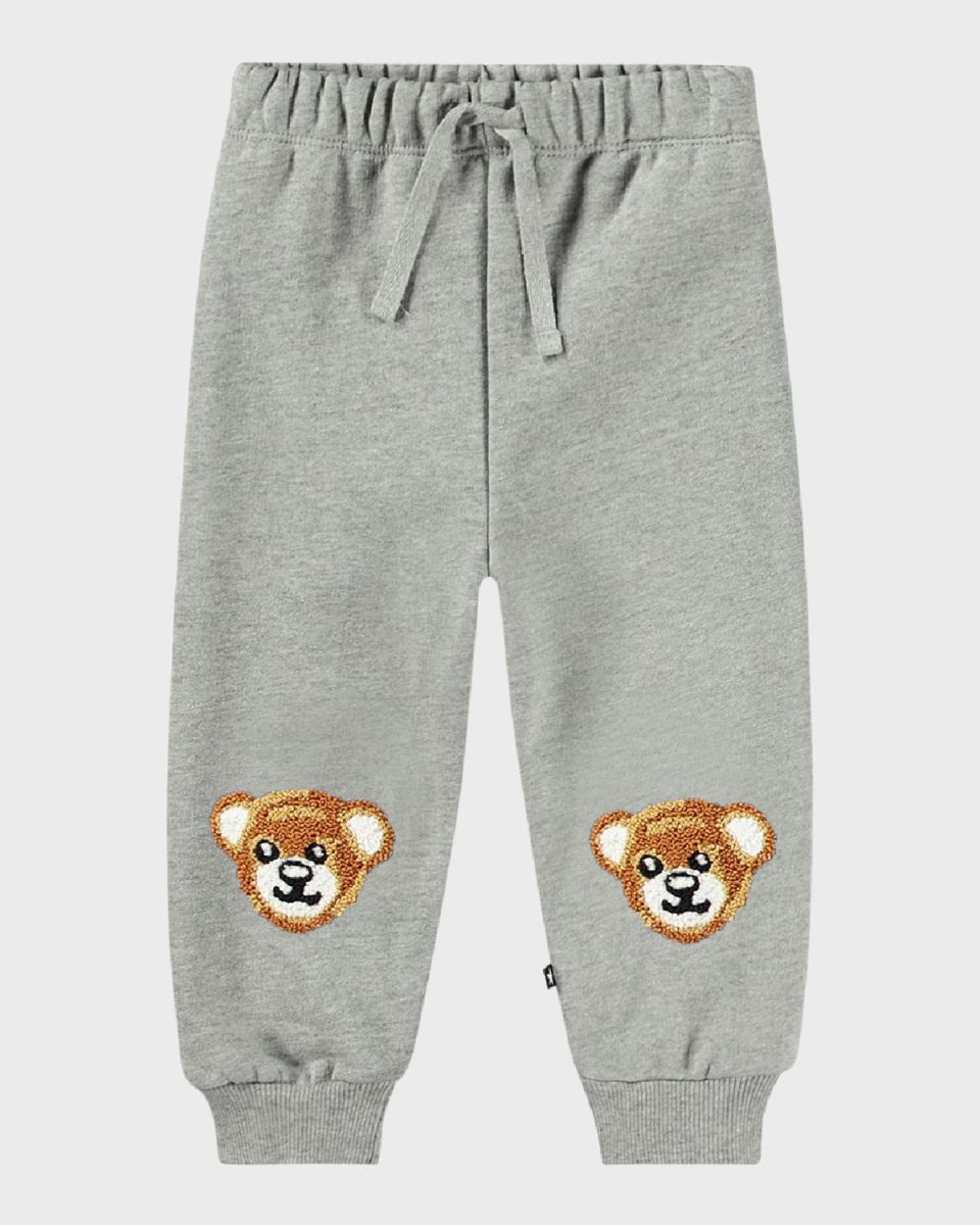 Boy's Simeon Teddy Embroidered Sweatpants, Size Newborn-4