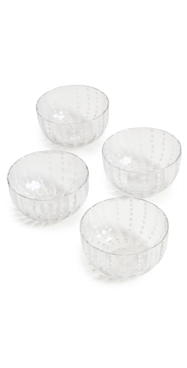 Zafferano Perle Small Bowl Set of 4 Clear