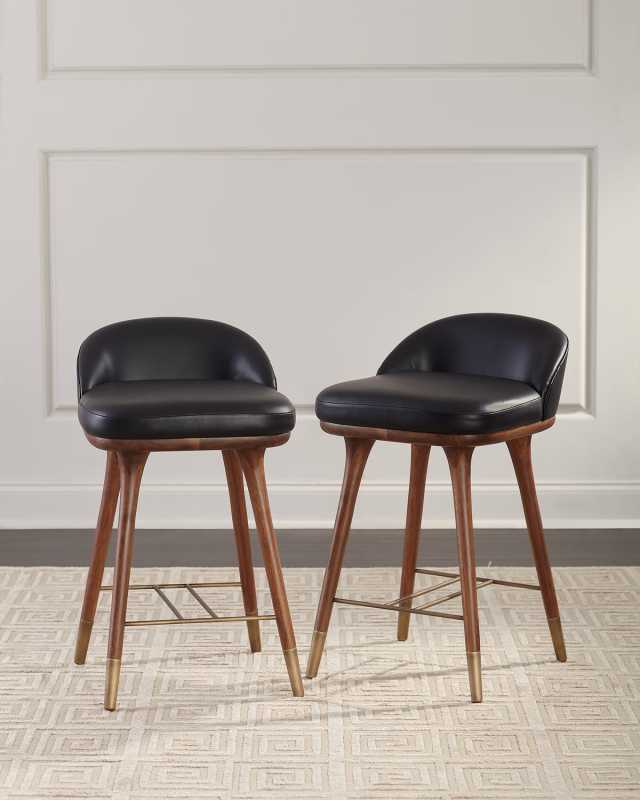 Walsh Leather Counter Stool, 25"