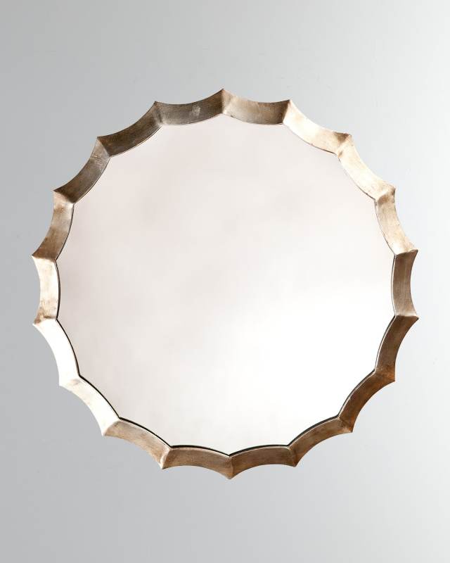 Round Scalloped Mirror