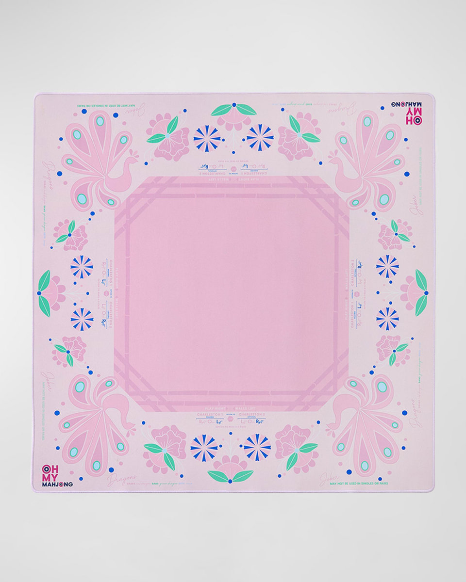 Birdie Pink Neoprene Mahjong Mat
