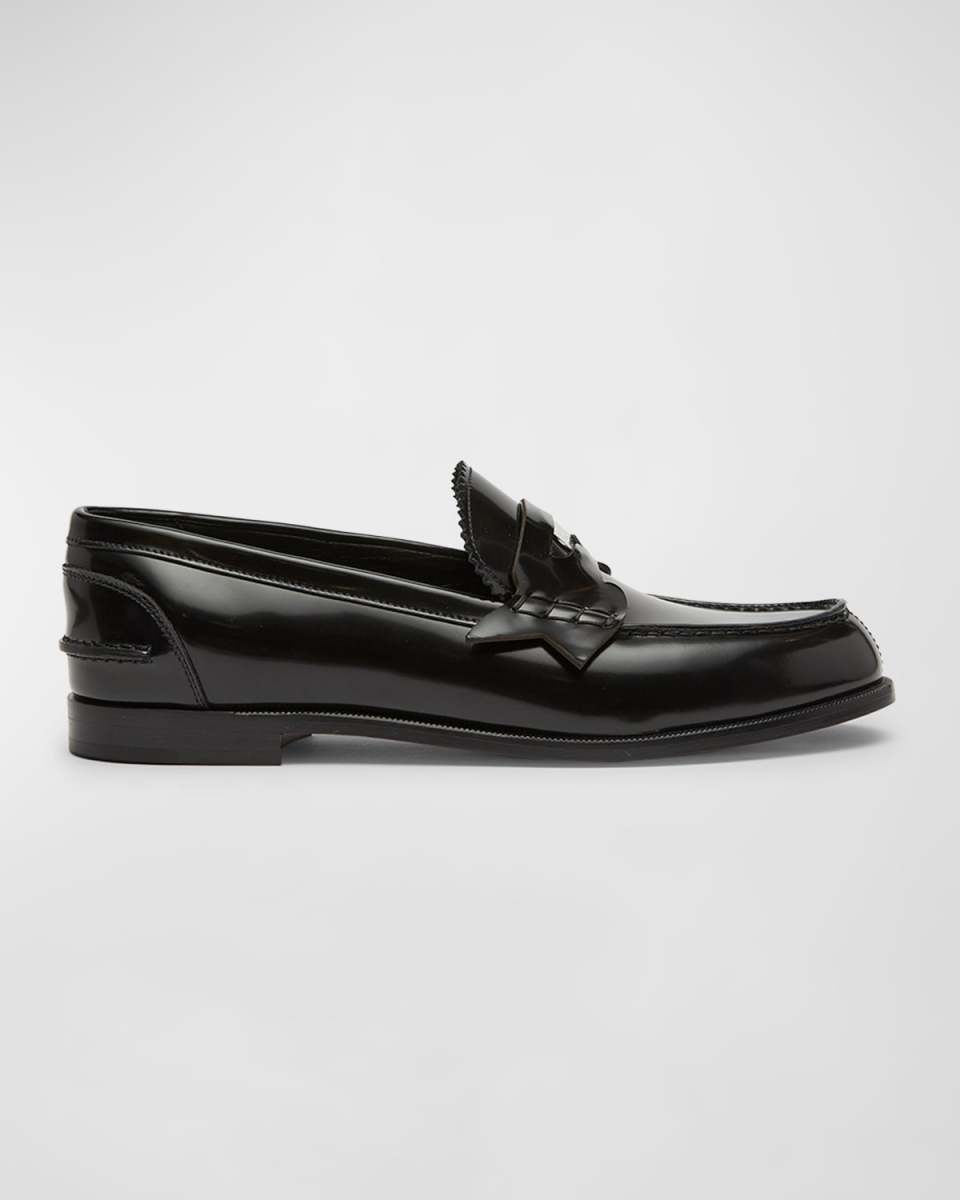 Donna Calfskin Red Sole Penny Loafers