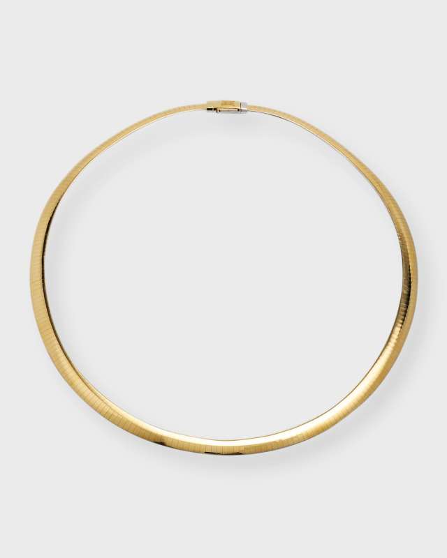18K Gold Snake Chain Necklace, 6mm, 18"L