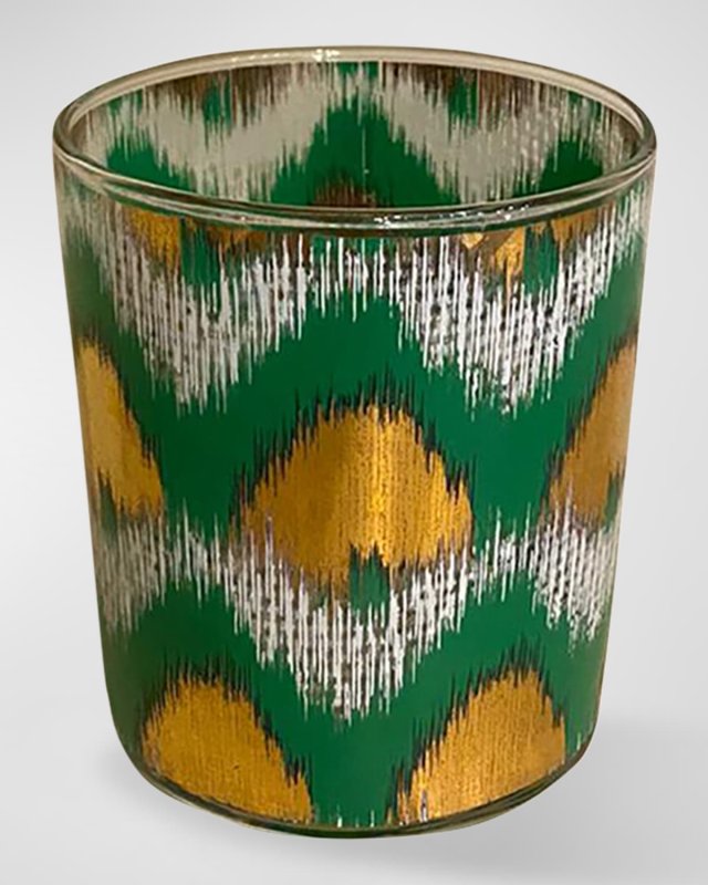 Ikat Gold Tumbler Glasses - Set of 4