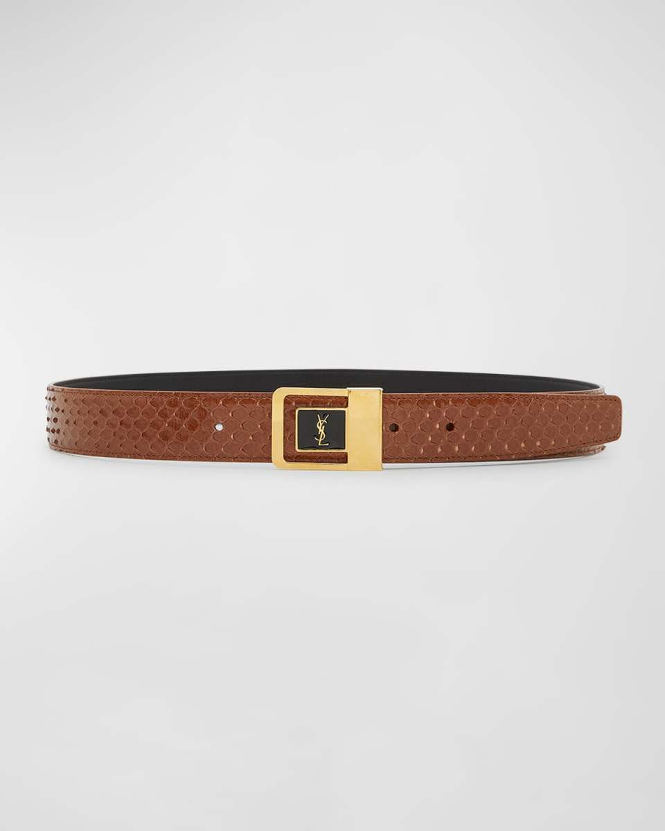 YSL Python Leather Belt