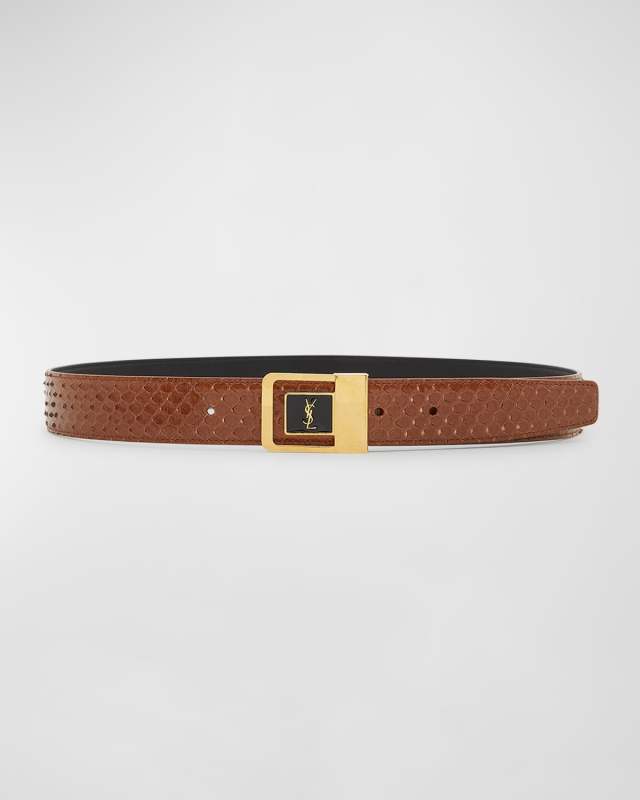 YSL Python Leather Belt