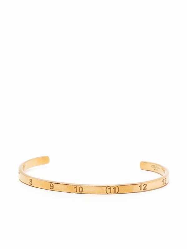 Numerical engraved cuff bracelet