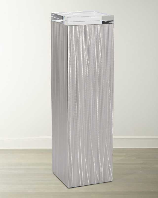 Lucena Brushed Stainless Steel Pedestal II