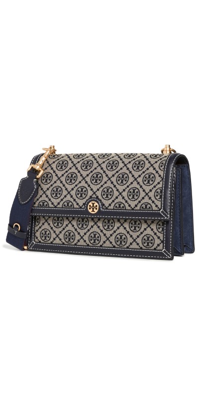 Tory Burch T Monogram Jacquard Shoulder Bag Tory Navy