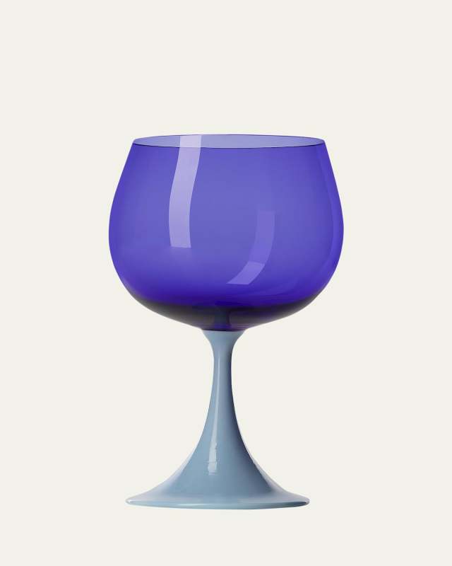 Burlesque Light Blue/Blue Wine Glass, 29 oz.
