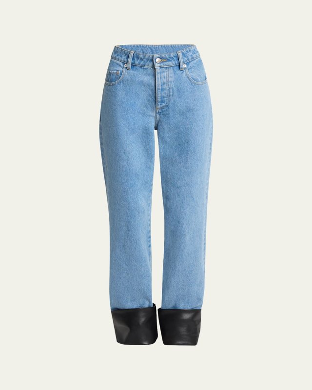 Raynee Jeans with Alt-Leather Cuffs