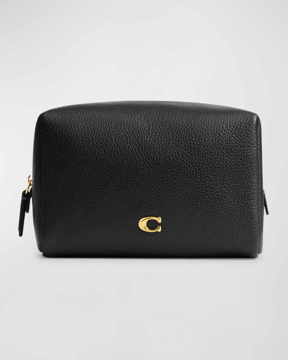Essential Pebbled Leather Cosmetic Pouch