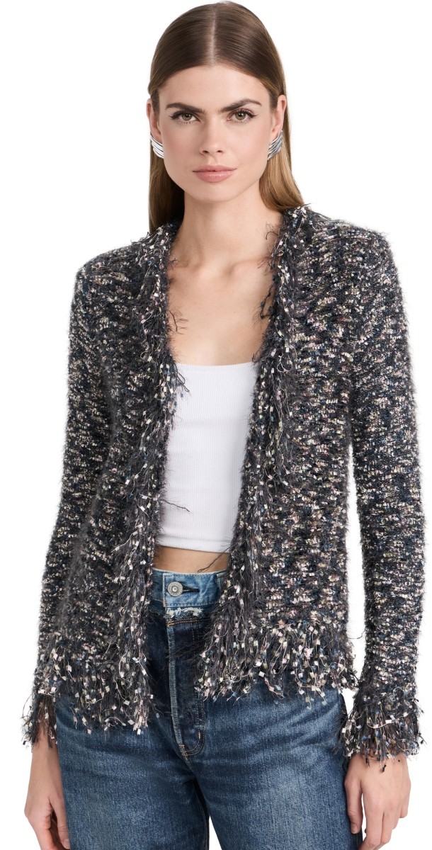 L'AGENCE Azure Cardigan Blazer Grey Multi