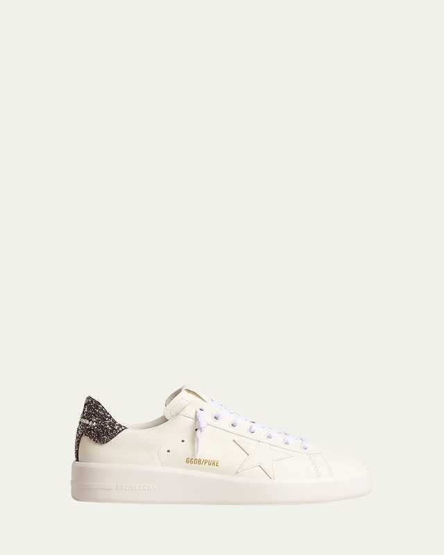 Pure Star Leather Glitter Low-Top Sneakers