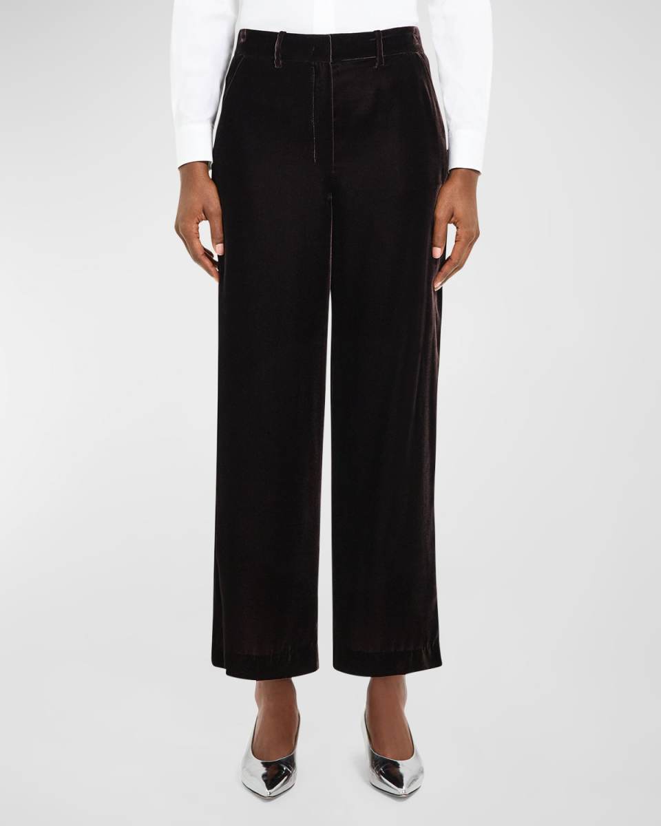 Velvet Relax Straight-Leg Pants