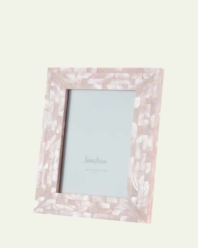 Mother-of-Pearl Picture Frame, Pink, 5" x 7"