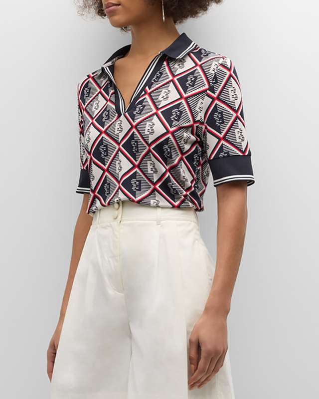 Elonie Sublimation Logo-Printed Jersey Polo