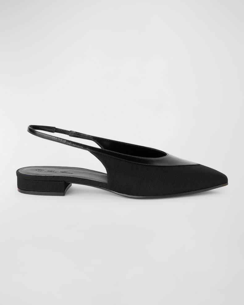 Loro Piana Rebecca Slingback Ballerina Flat