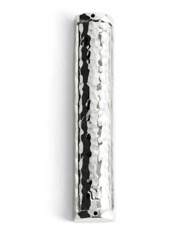 Hammertone Mezuzah, Silver