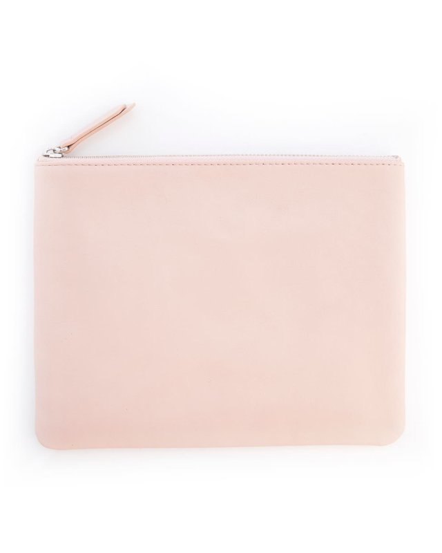 Monogrammed Leather Zuppered Travel Organizer Pouch