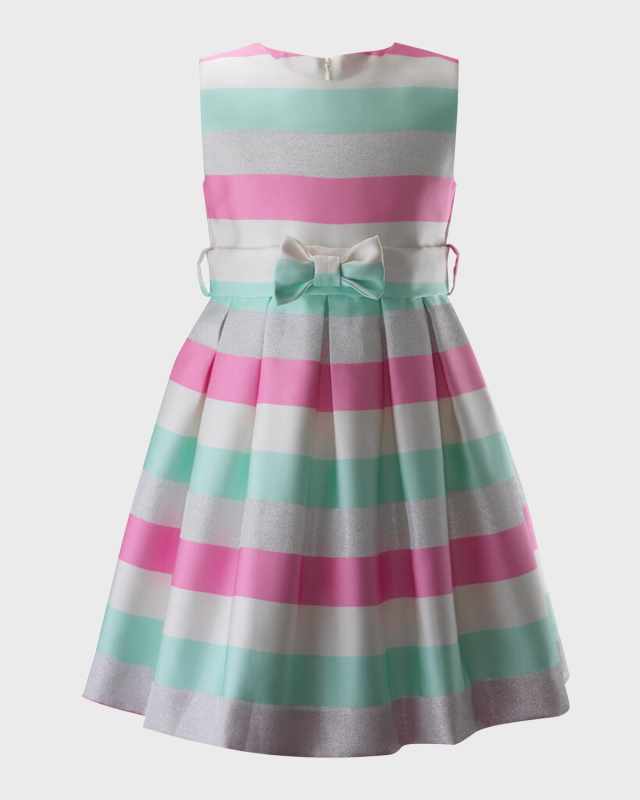 Girl's Sparkle Striped Party Dress, Size 2-