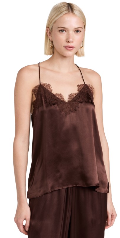 CAMI NYC Racer Charmeuse Camisole Java