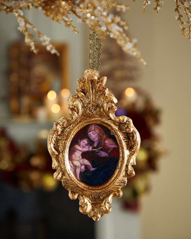 Mother and Child Frame Christmas Ornament