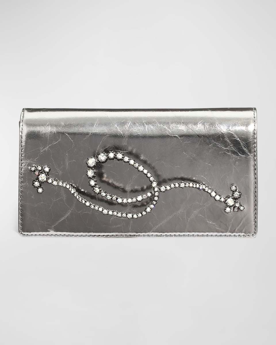 Punk Royale Cracked Metallic Clutch Bag