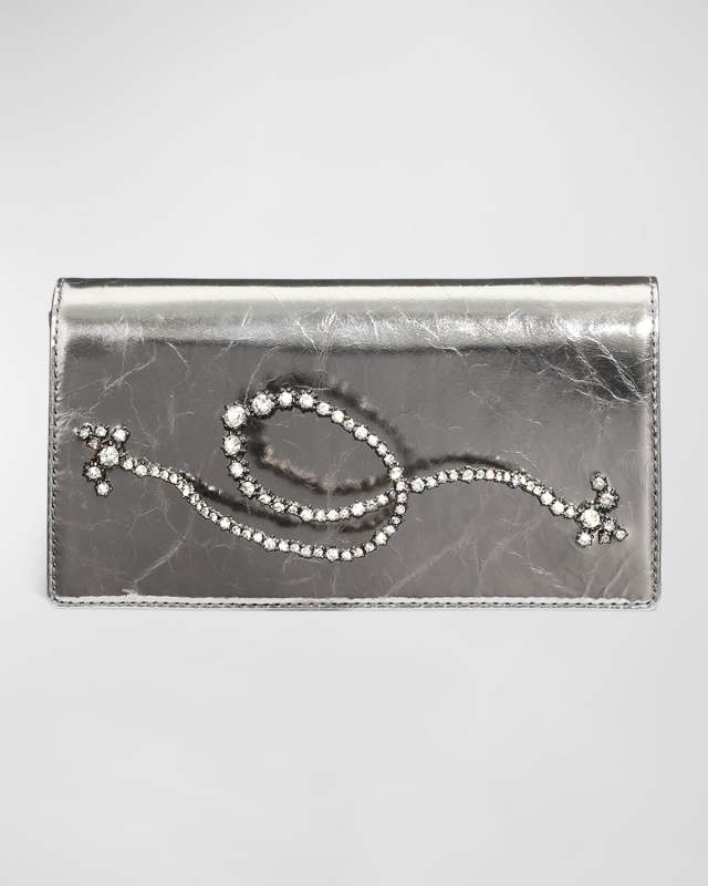 Punk Royale Cracked Metallic Clutch Bag
