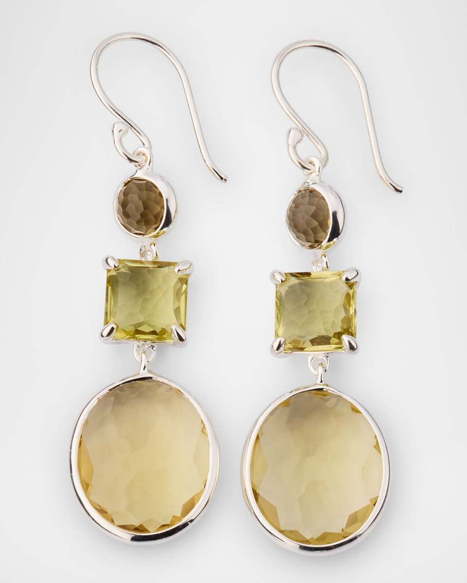 Rock Candy Girasole 3-Stone Drop Earrings in Sterling Silver