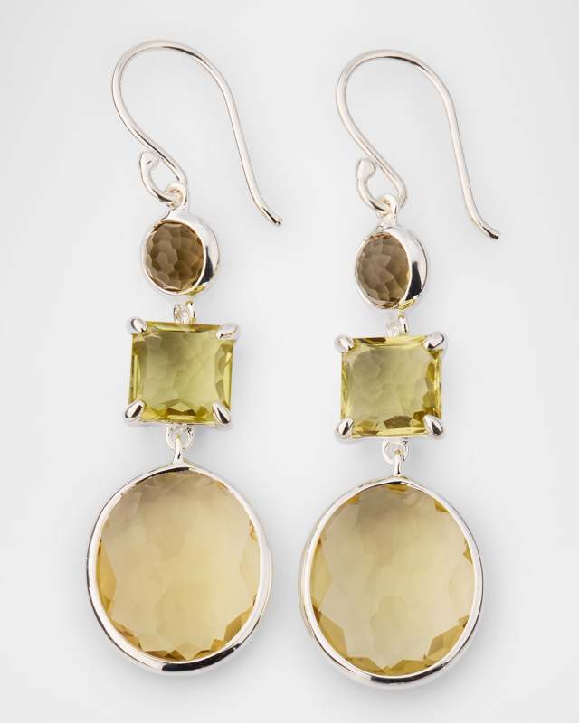 Rock Candy Girasole 3-Stone Drop Earrings in Sterling Silver