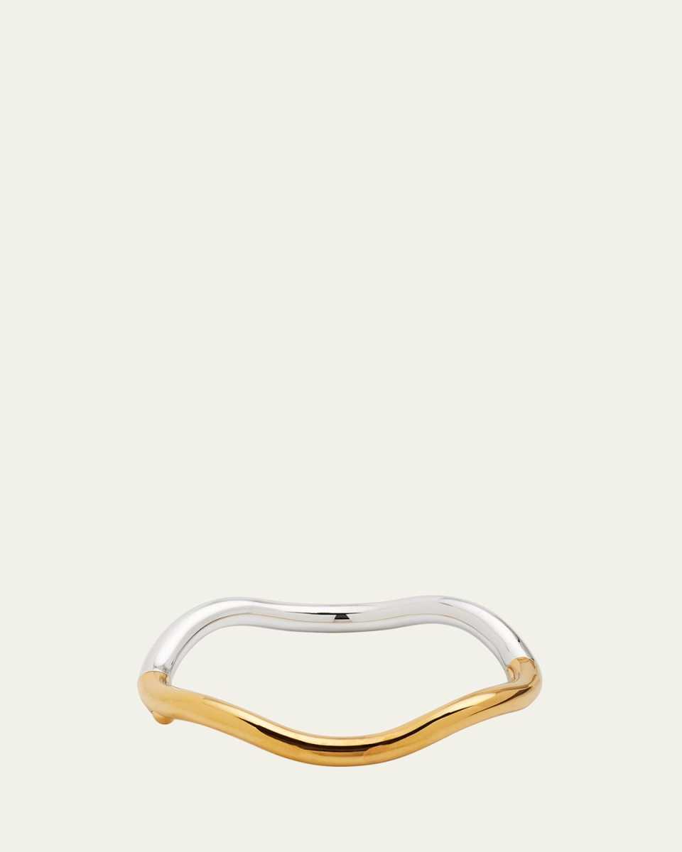 18K Gold Plated and Sterling Silver Wave Bracelet