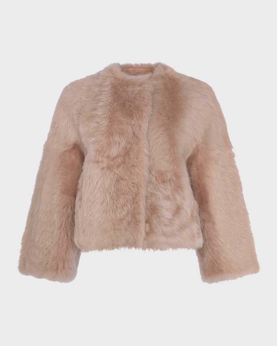Reversible Toscana Shearling Lamb Collarless Jacket