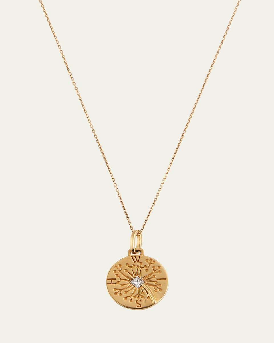 "Wish" Dandelion 18K Gold Intaglio Charm