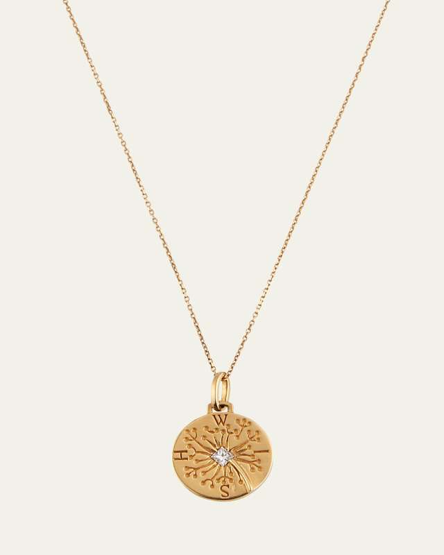 "Wish" Dandelion 18K Gold Intaglio Charm