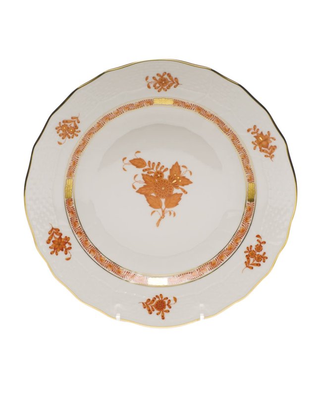 Chinese Bouquet Rust Dessert Plate