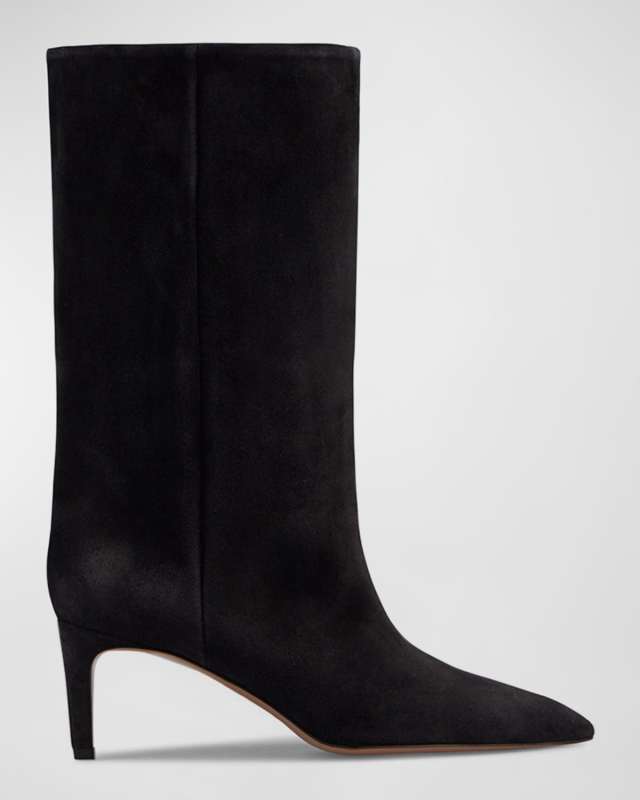 Suede Stiletto Mid Boots