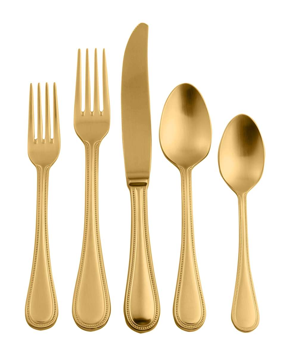 Perla Ice Oro 5-Piece Flatware Set