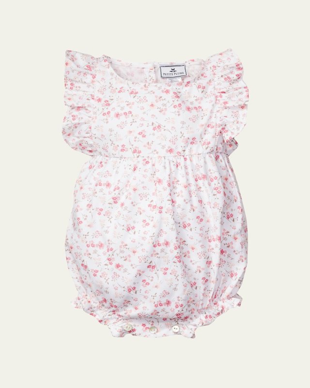 Girl's Dorset Floral Ruffled Romper, Size Newborn-24