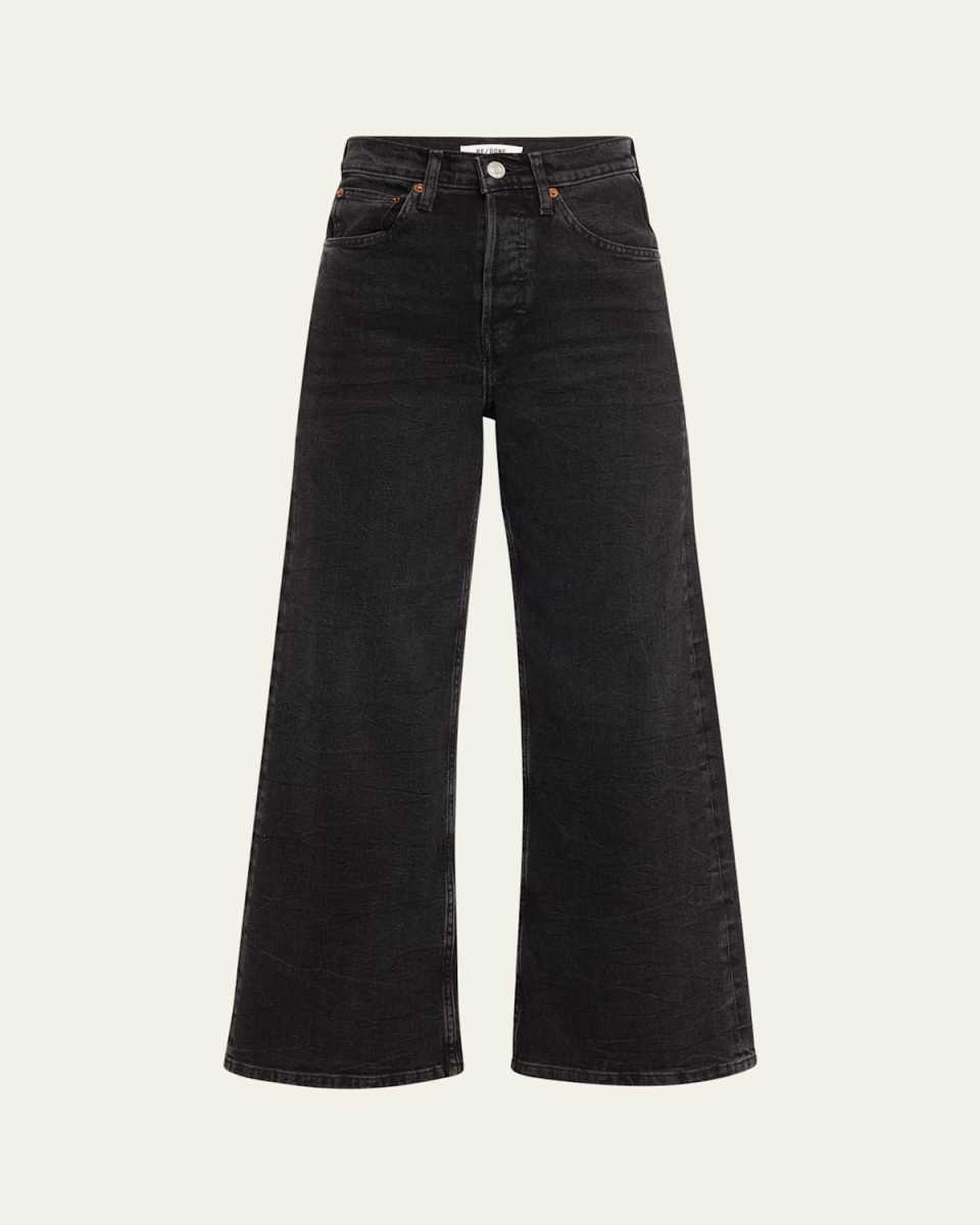 High-Rise Wide Crop Jeans