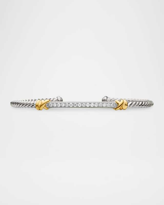 3mm Petite Helena Cable Station Bracelet in Silver
