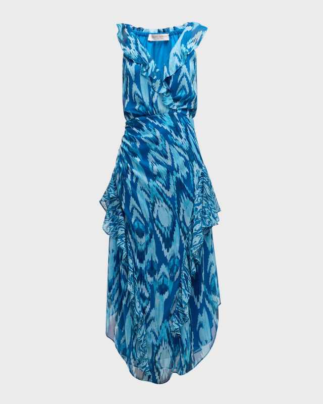 Anika Ikat Printed Maxi Dress