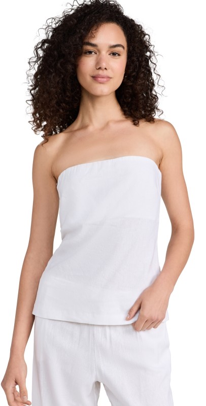 WAYF Strapless Top Ivory
