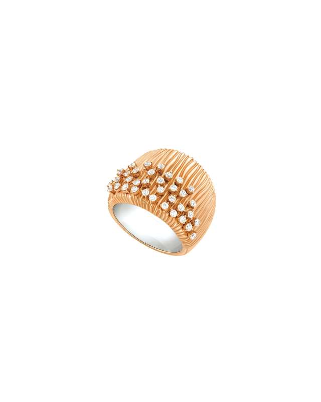 Bahia 18k Pink Gold Diamond Half-Band Ring
