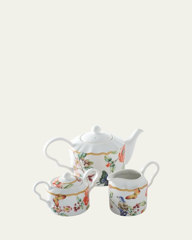 Ambri Teapot, Sugar, and Creamer Set