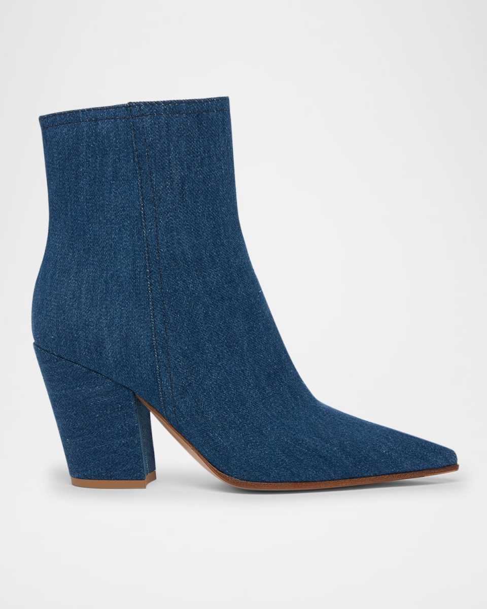Keinna Denim Zip Ankle Boots