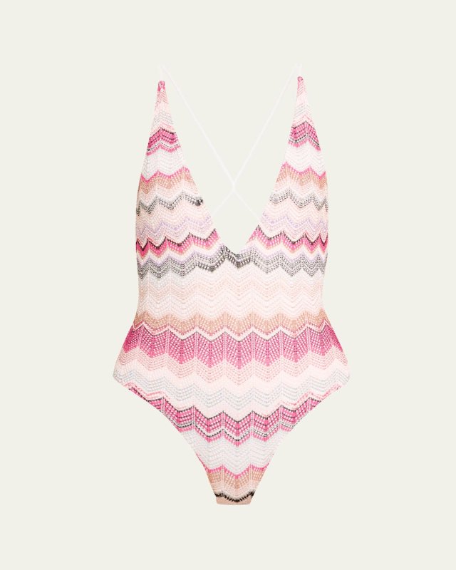 Chevron One-Piece Swimsuit